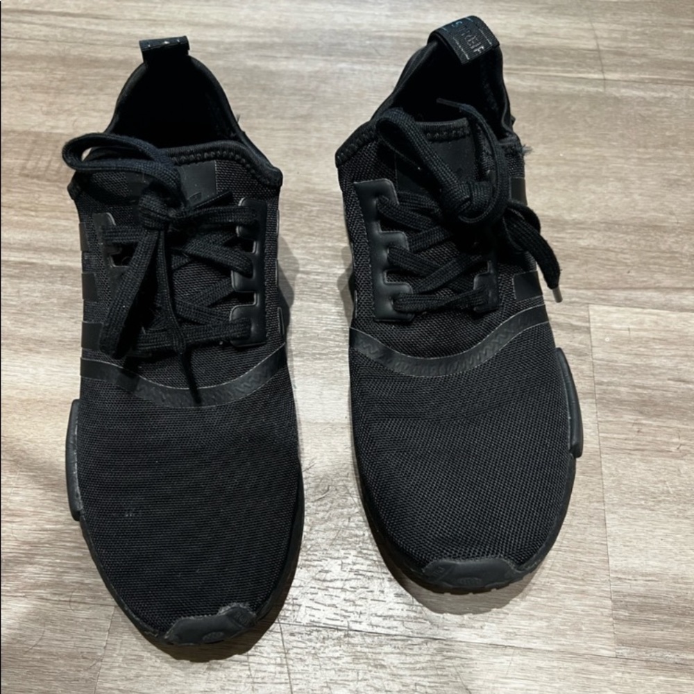 Adidas NMD women’s shoes all black size 8 these run big one size worn once